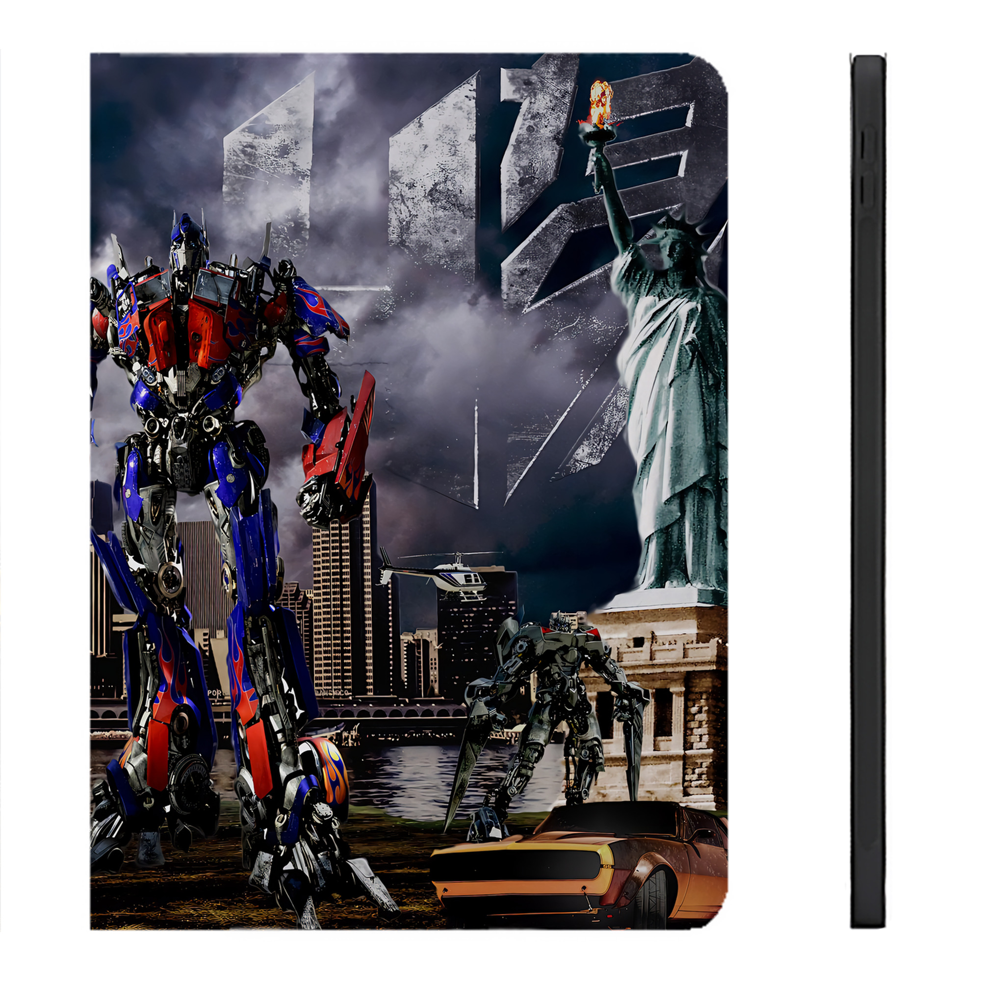 （画像用） Transformers トランスフォーマー IPadケース ペンホルダー付き ブックスタイルデザイン